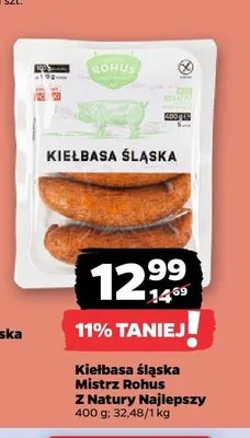 Kiełbasa śląska Mistrz Rohus Z Natury Najlepszy promocja w Netto