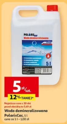 Woda demineralizowana PolarisCar promocja w Auchan