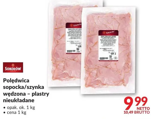 Polędwica sopocka/szynka wędzona - plastry nieukładane promocja w Makro
