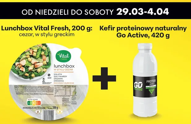 Lunchbox cezar, w stylu greckim promocja w Biedronka