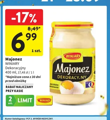 Majonez dekoracyjny Winiary promocja w Intermarche