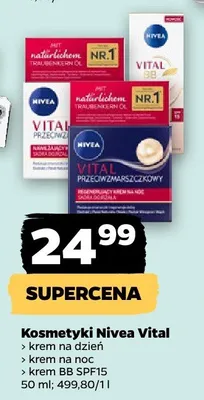 Kosmetyki Nivea Vital krem na dzień krem BB SPF15 promocja w Netto