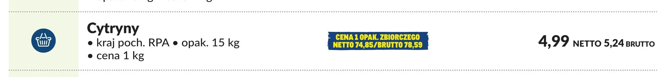 Cytryny promocja w Makro