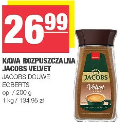 Kawa rozpuszczalna jacobs velvet promocja w SPAR