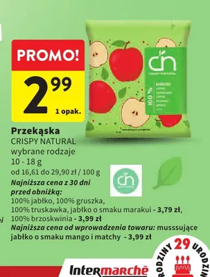 Przekąska Crispy Natural promocja w Intermarche