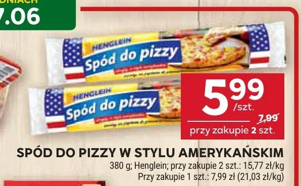 Spód do pizzy w stylu amerykańskim Henglein promocja w Stokrotka