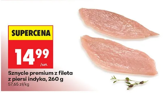 Sznycel premium z fileta z piersi indyka promocja w Biedronka