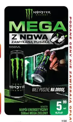 Napój energetyczny Monster Mega zielony promocja w Tomi Markt