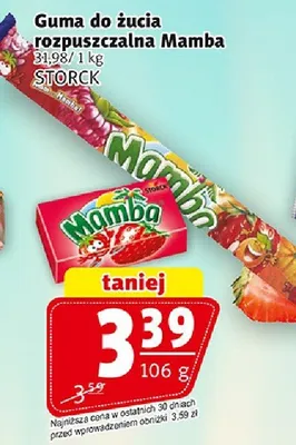 Guma do żucia naturalna Mamba promocja w Prim Market