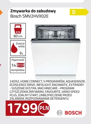 Zmywarka do zabudowy Bosch SMV2HVX02E promocja w kakto.pl