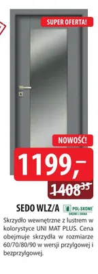 Skrzydło wewnętrzne z lustrem POL-SKONE SEDO WLZ/A promocja w Dobre Dla Domu