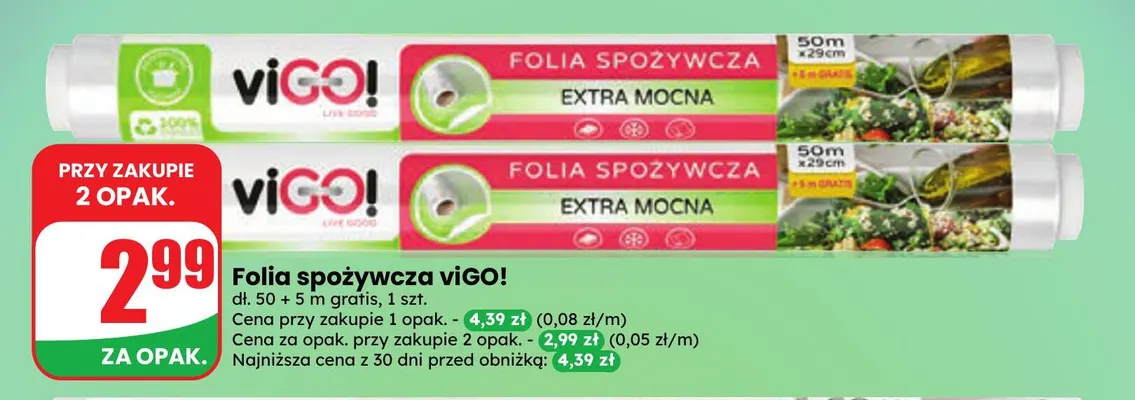 Folia spożywcza viGO! promocja w Dino