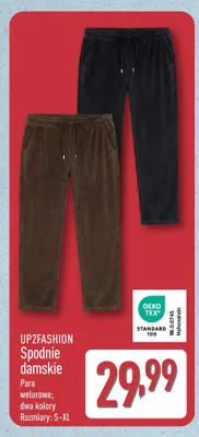 Spodnie damskie welurowe UP2FASHION promocja w Aldi