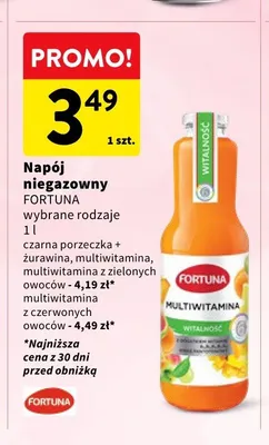 Napój niegazowany Fortuna promocja w Intermarche