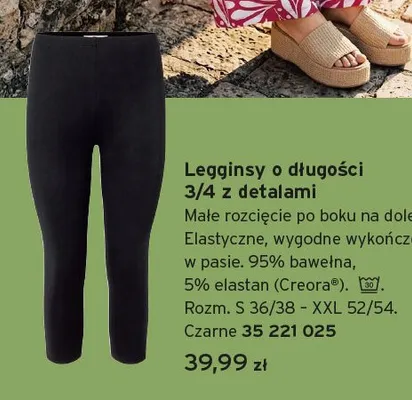 Legginsy o długości 3/4 z detalami promocja w Tchibo
