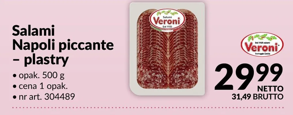Salami Napoli piccante - plastry promocja w Makro