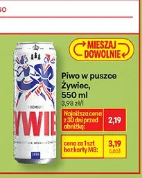Piwo w puszce Żywiec, 550ml promocja w Biedronka