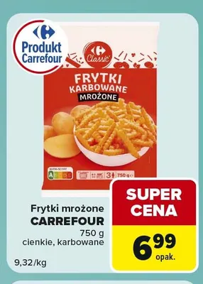 Frytki mrożone cienkie Carrefour promocja w Carrefour Express