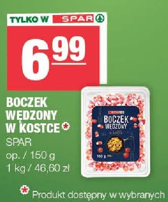 Boczek wędzony w kostce SPAR promocja w SPAR