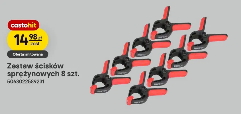Zestaw ścisków sprężynowych 8 szt. Forge Steel promocja w Castorama