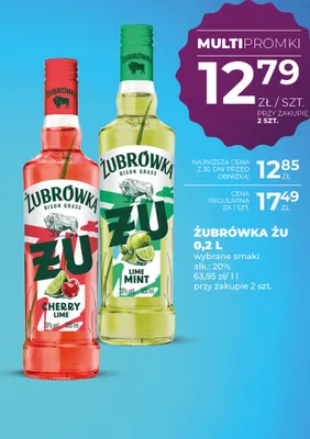 Likier Żubrówka Żu Cherry Lime promocja w Duży Ben