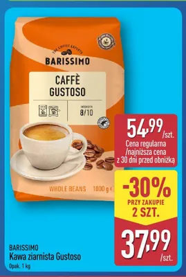 Kawa ziarnista Barissimo Caffè Gustoso promocja w Aldi