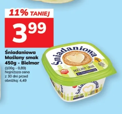 Margaryna Śniadaniowa maślany smak Bielmar promocja w Hitpol