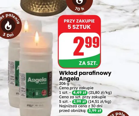 Wkład parafinowy Angela promocja w Dino