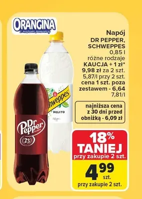 Napój Schweppes promocja w Carrefour Market