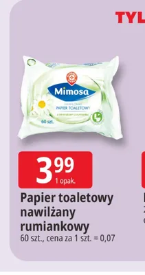 Papier toaletowy nawilżany Mimosa Rumiankowy promocja w Leclerc