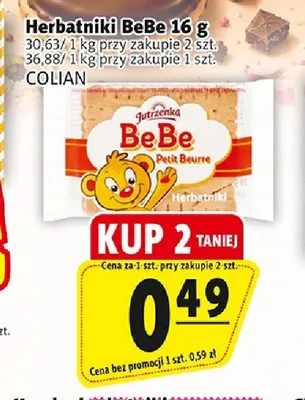 Herbatniki Jutrzenka BeBe promocja w Prim Market