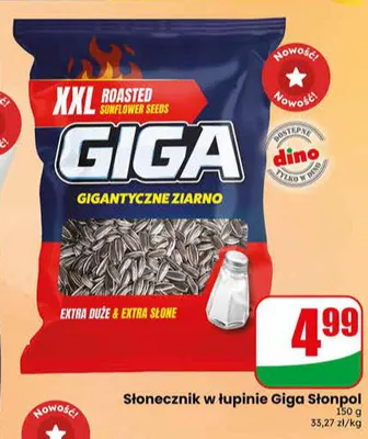 Słonecznik w łupinie Giga Słonpol promocja w Dino