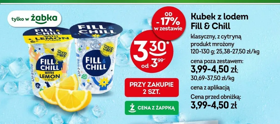 Kubek z lodem Fill & Chill klasyczny promocja w Żabka