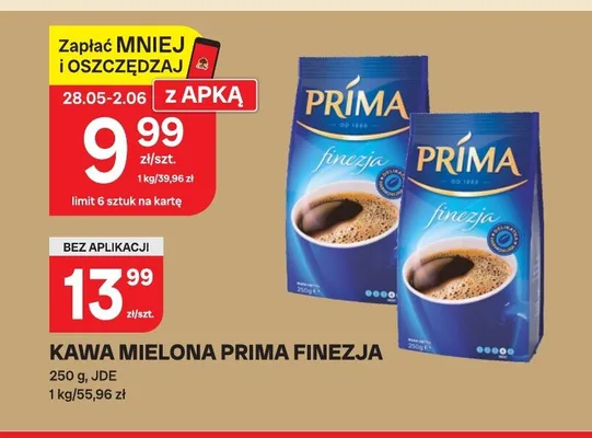 Kawa mielona Prima Finezja promocja w Chorten