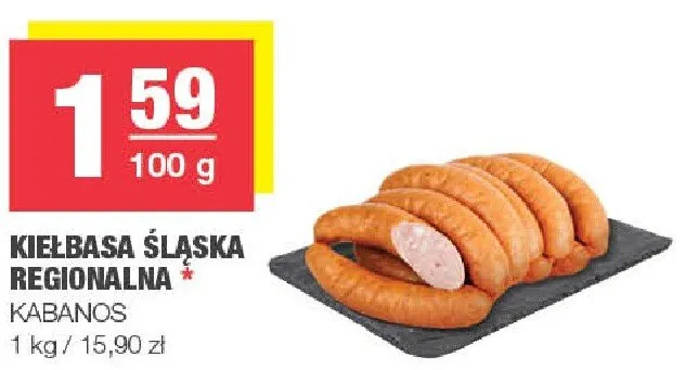 Kiełbasa śląska regionalna Kabanos promocja w SPAR