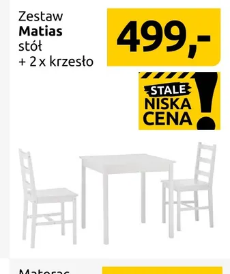 Zestaw Matias stół + 2 x krzesło promocja w Black Red White