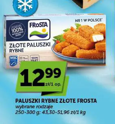 Paluszki rybne złote Frosta promocja w Euro Sklep