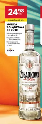 Wódka Żołądkowa De Luxe promocja w Stokrotka