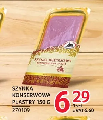 Szynka konserwowa plastry ZMB Białystok promocja w Selgros