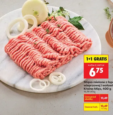 Mięso mielone z łopatki wieprzowej i wołowiny promocja w Biedronka