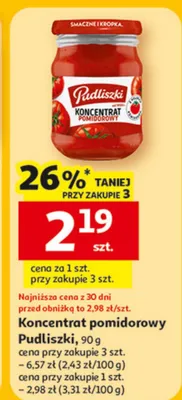 Koncentrat pomidorowy promocja w Auchan