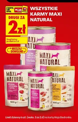 Karmy Maxi Natural promocja w Biedronka