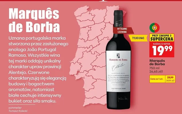 Wino Marquês de Borba promocja w Biedronka