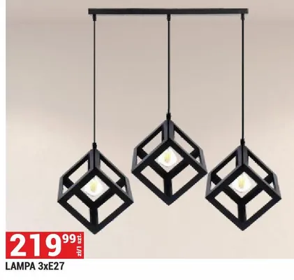 Lampa 3xE27 promocja w Merkury Market