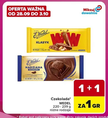 Czekolada Klasyk WW E.Wedel promocja w Carrefour Market