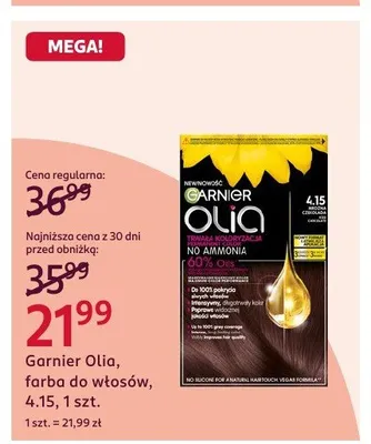 Farba do włosów Garnier Olia 4.15 promocja w Rossmann