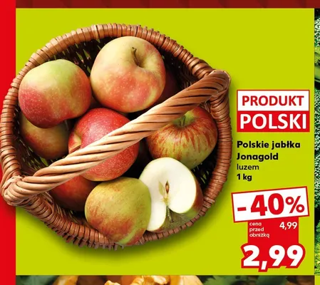 Jabłka polskie Jonagold luzem promocja w Kaufland