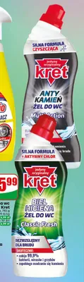 Żel do mycia WC Kret Biel Higiena Classic Fresh promocja w Dino