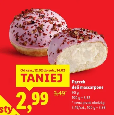 Pączek deli mascarpone promocja w Lidl