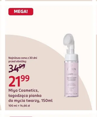 Łagodząca pianka do mycia twarzy Miya Cosmetics promocja w Rossmann